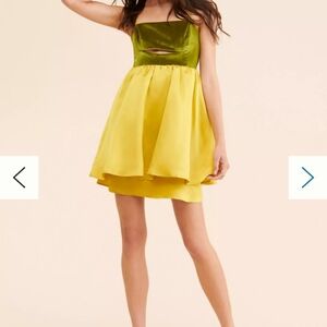 Du Paradis Mixed Media Mini Dress